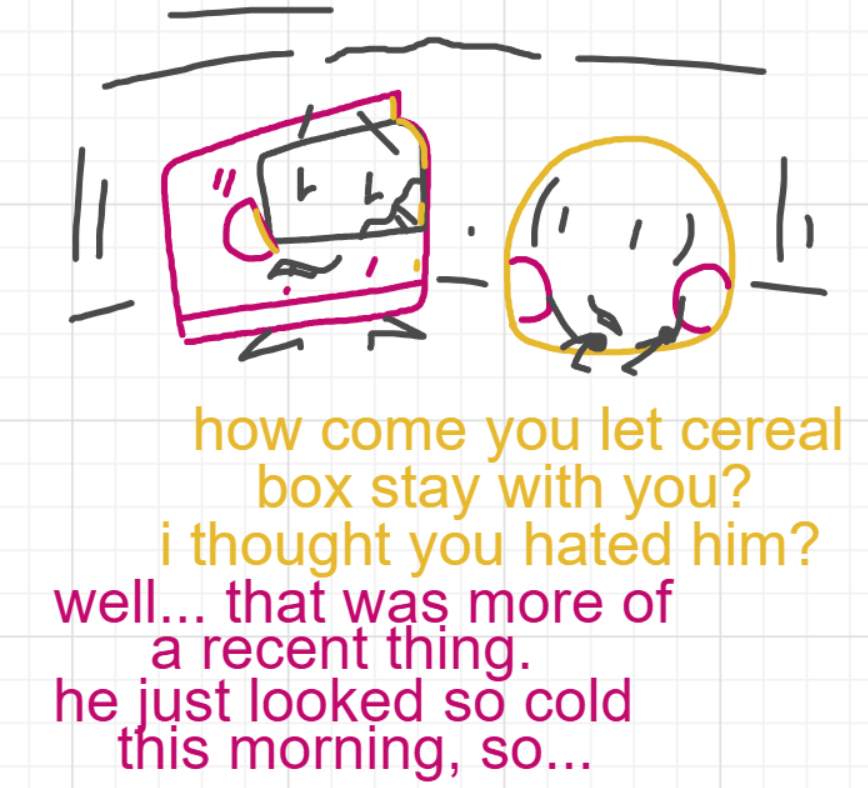 A panel from I've Been Everywhere, Man, episode nine of the Board Boards object show by Furretwalk/WalkingFurret.